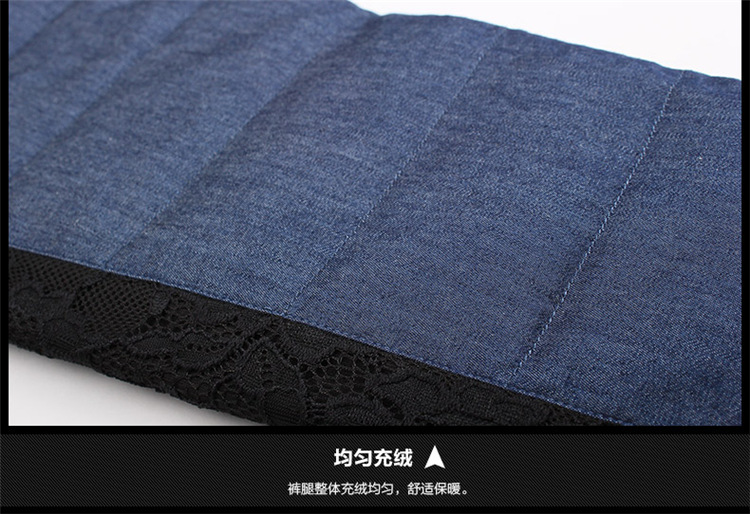 恒源祥冬季新款女装羽绒裤外穿加厚时尚保暖小脚裤子棉裤 10#蓝色 180/100A/3XL