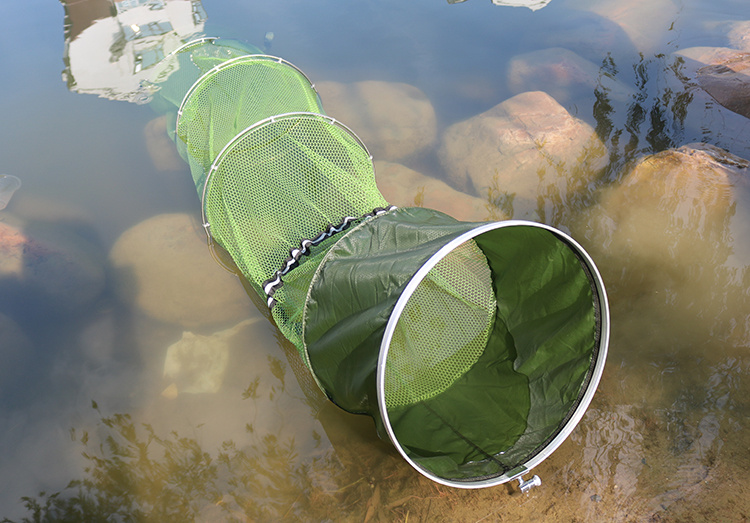 渔掌门 涂胶双圈鱼护不锈钢尼龙防挂渔护竞技黑坑鱼兜网兜鱼护网 45*3