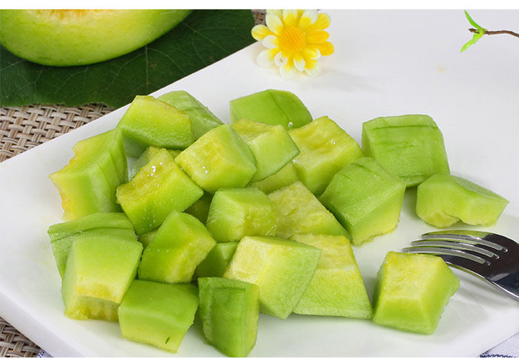 恬女神绿茵山东绿宝石甜瓜绿宝甜瓜新鲜绿宝瓜2500g顺丰速运