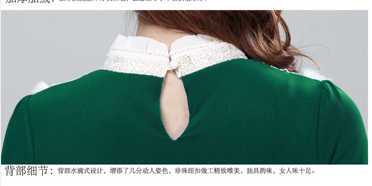 衣泊婉2015春装新款韩版保暖衬衣加绒加厚长袖修身打底衬衫女1375 枣红色 XL