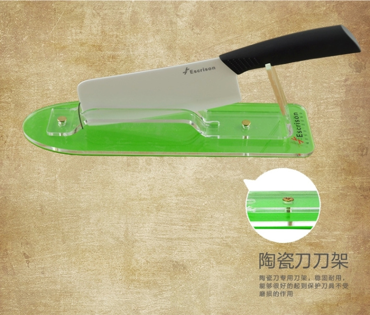 
                                        艾森·克里森（Escrison） 精品厨房刀具 陶瓷菜刀单刀 白刃 切菜切片 锋利轻便 手柄绿                