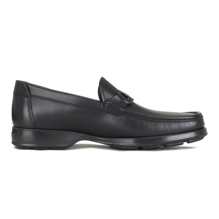 转奥莱下架 ferragamo 男士黑色皮鞋 585335 黑色 6【图片 价格 品牌