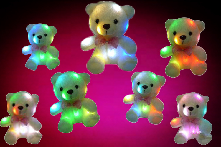 物有物语 发光熊 泰迪熊可录音熊毛绒玩具领结熊送生日情人节礼物