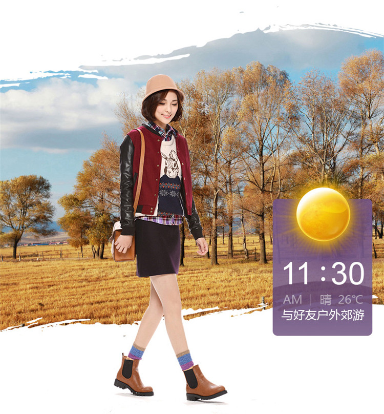 紫格子 经典新款女式毛呢短裙秋冬款 时尚一步A字半身裙子 黑色经典Q0530 S