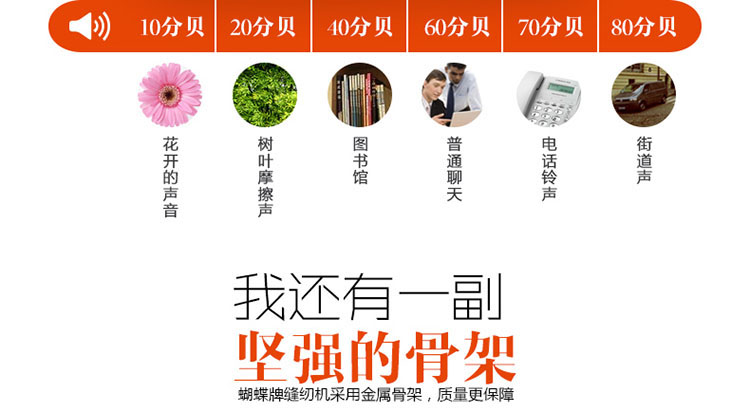 蝴蝶缝纫机Butterfly 家用电动迷你缝纫机锁边吃厚吃薄小型缝纫机正品  JH5205