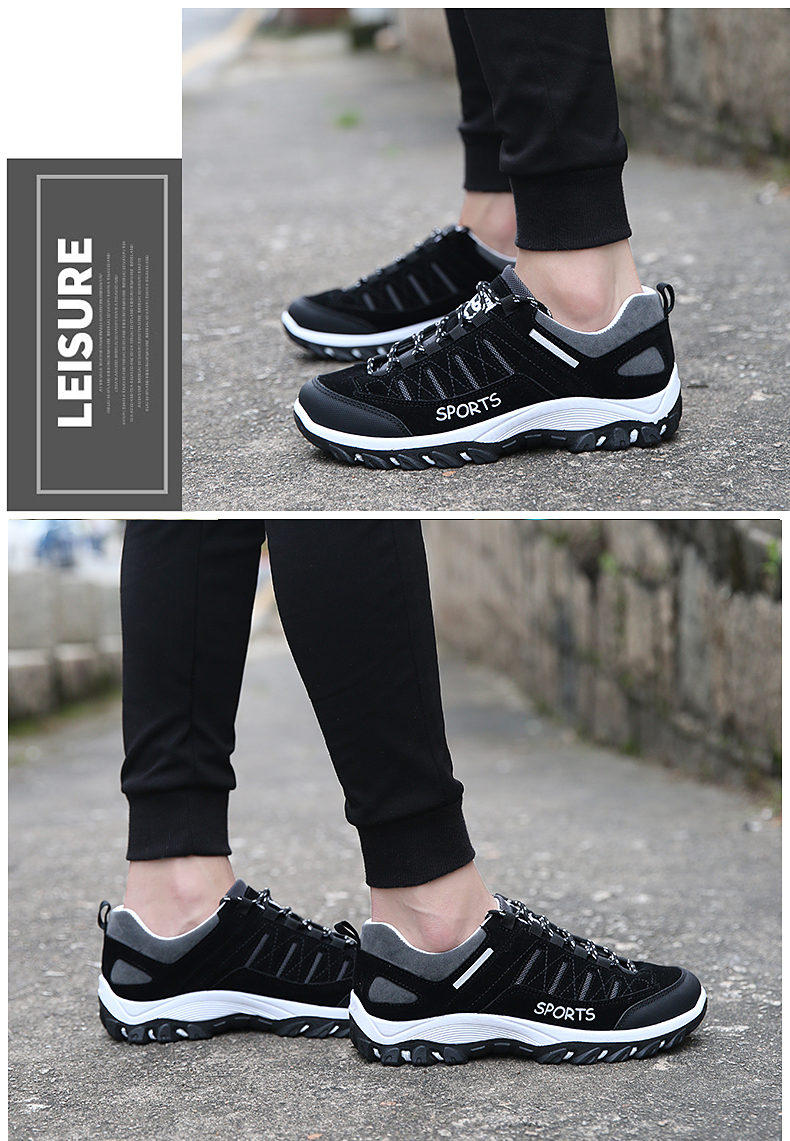 吴彦祖同款大码47户外休闲运动鞋男低帮绑带防滑登山鞋透气青少年跑步