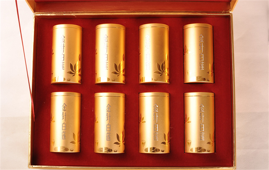 2013年 大益(金针白莲礼盒) 熟茶 50g*8罐/盒 3盒( 散茶 送礼 礼盒装)