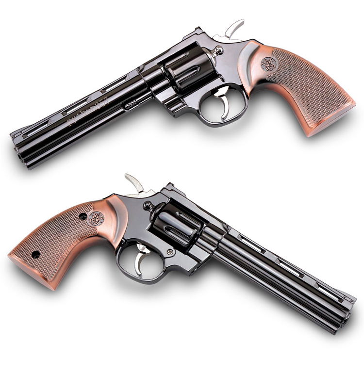 1205柯尔特蟒蛇357左轮模型枪合金枪军事收藏礼品可拆卸不可发射弹巢