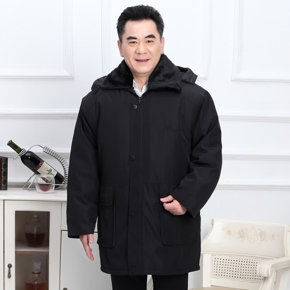 60-70-80岁中老年人男装棉衣加绒加厚爸爸冬季棉服外套老人爷爷棉袄