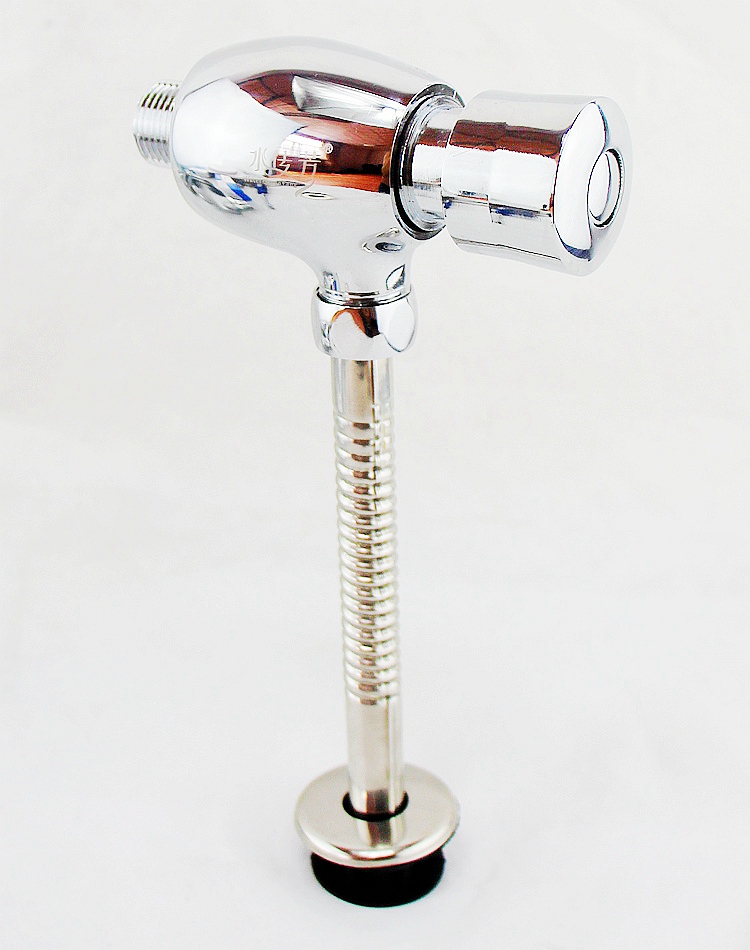 全铜加厚小便斗冲水阀加长 小便器冲洗阀 手按式小便池延时冲水器