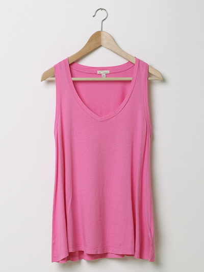 gap时尚纯色丝滑棉质混纺背心|女装513330 印度亮粉红色 170/100a(xl)