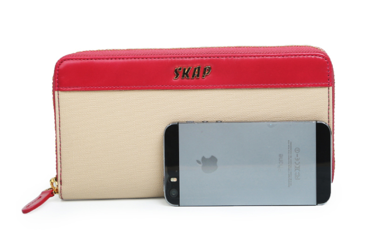 skap圣伽步 糖果色拉链女钱包 黄色/37