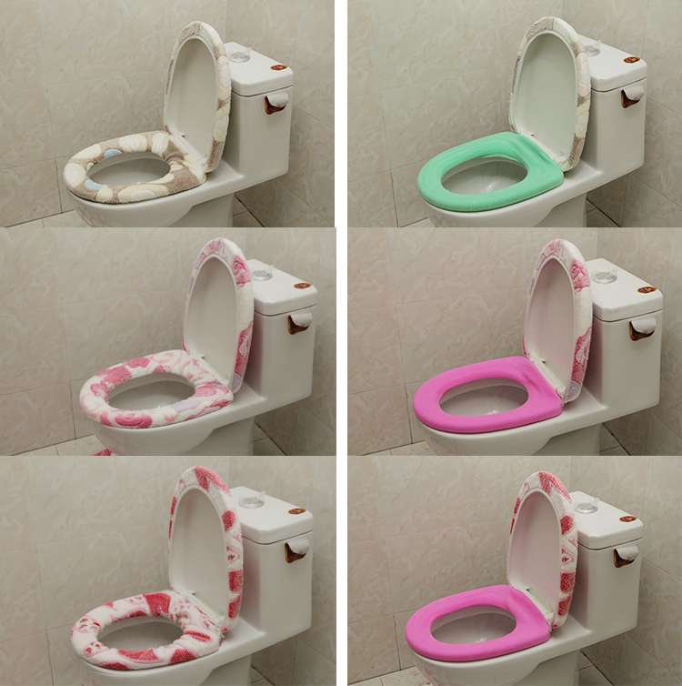 超柔珊瑚绒加厚马桶两件套 (普通款) 咖啡心形.