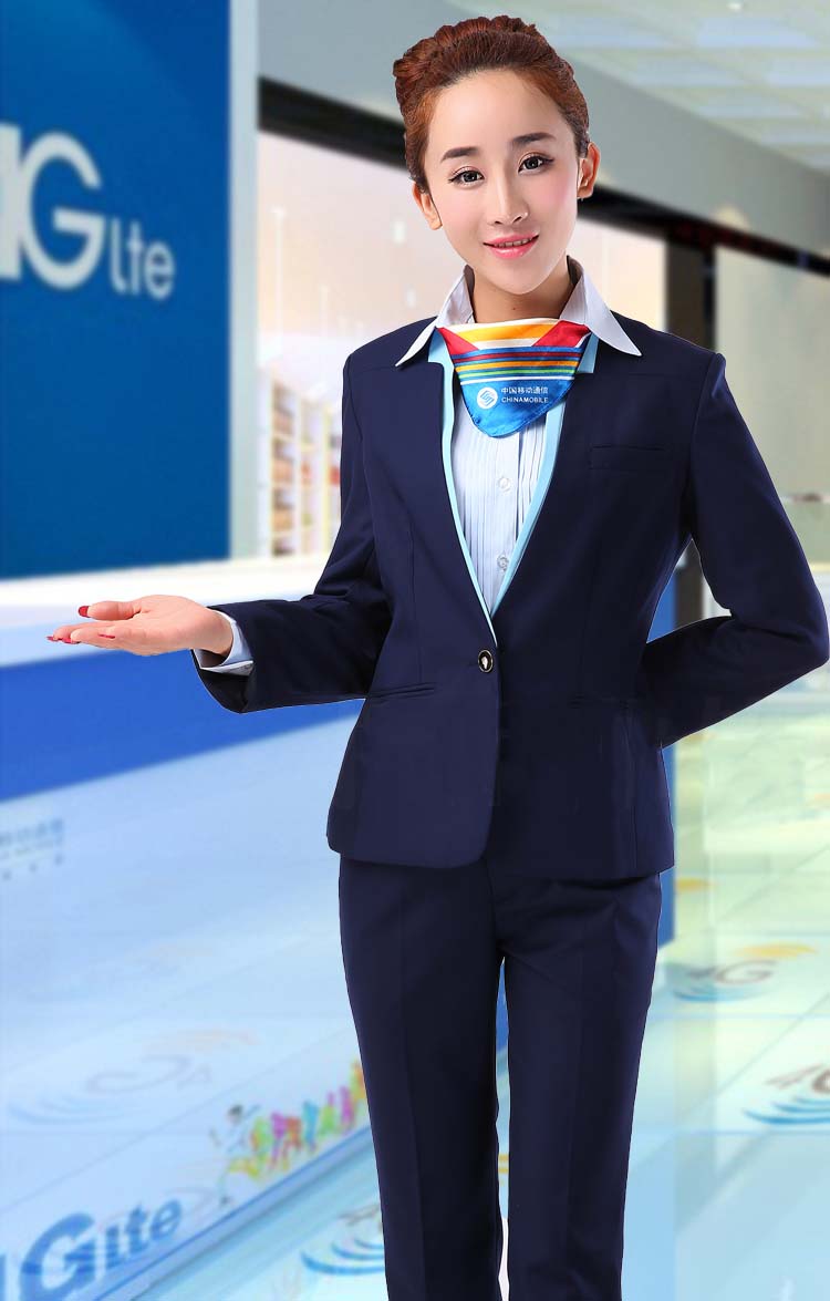 鲸熙帅jingxishuai中国移动公司工作服套装马甲女移动工装马夹手机