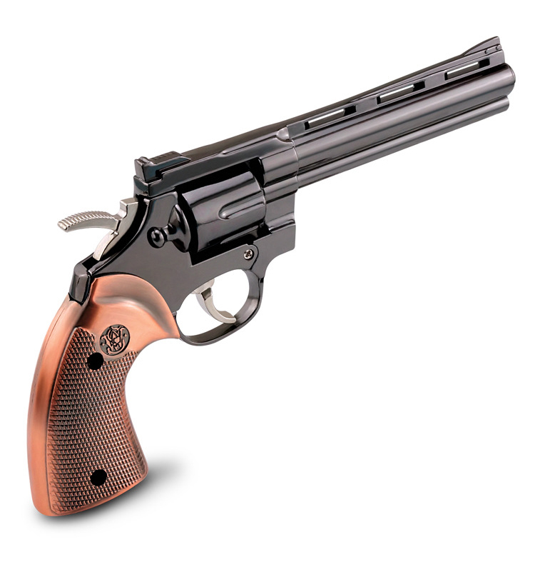 1205柯尔特蟒蛇357左轮模型枪合金枪军事收藏礼品可拆卸不可发射弹巢