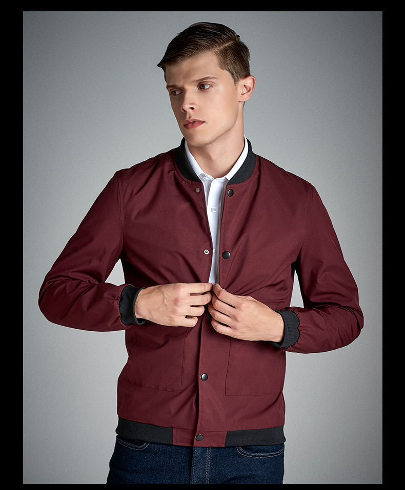 富贵鸟 fuguiniao 夹克男2018新款棒球服外套 17121fg7001&2&3(7002酒