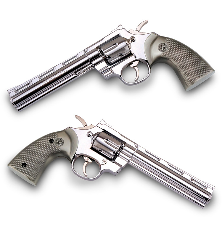 1205柯尔特蟒蛇357左轮模型枪合金枪军事收藏礼品可拆卸不可发射弹巢