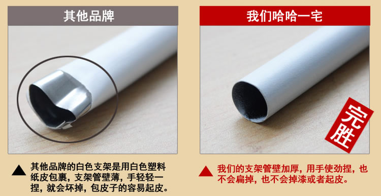 哈哈一宅（HHaH）双层欧式奢华宫廷三开门加粗不锈钢方形超柔蚊帐床幔 A一帘幽梦 玉色 加粗支架  120x200床 25支架