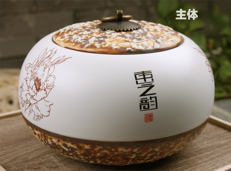 
                                        家茗茶具 精品礼盒手绘茶叶罐 储物罐 A-东之韵大号                