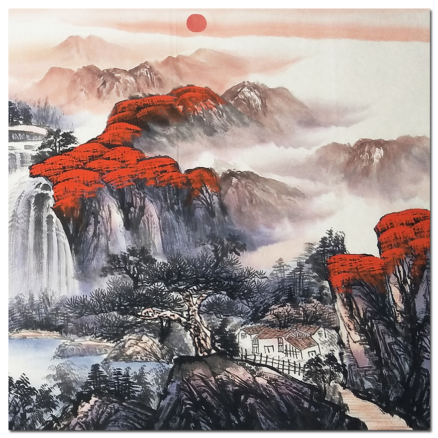 广州美院山水画家胡成举《富水长流》