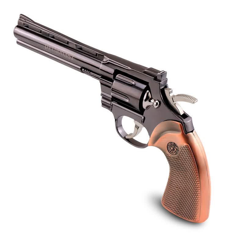 05 柯尔特蟒蛇357左轮模型玩具枪 合金枪军事收藏礼品 可拆卸不可发射