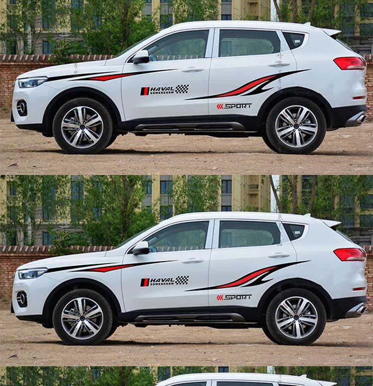 皓驹哈弗h6车贴贴纸哈弗h6酷派运动版升级版车身拉花腰线改装专用全新