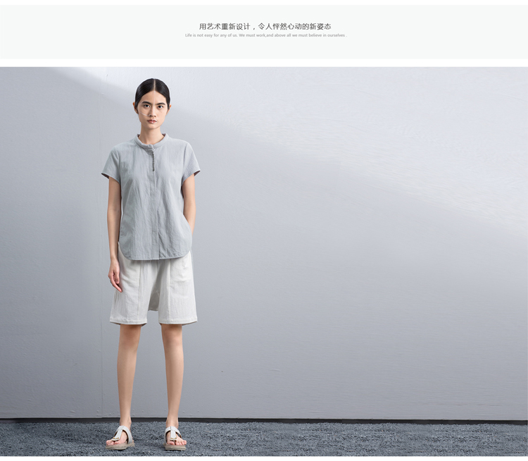 AMIIREDEFINE2015秋新品立领绣花前短后长纯棉大码衬衫女61570860 砖红 XL