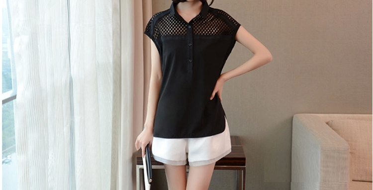 衣泊婉2015春装荷叶边立领雪纺衫女长袖衬衫 女 春6325 白色     XXL