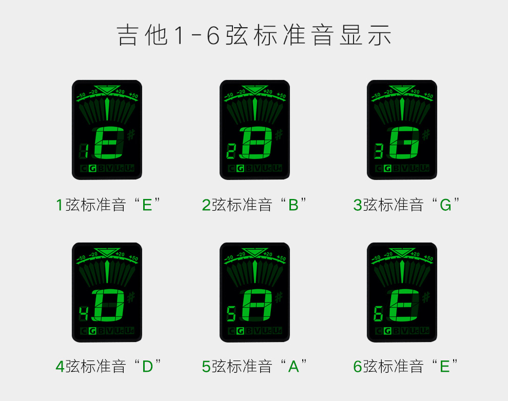 joyo卓乐吉他调音器民谣古典电吉它贝斯琴通用十二平均律校音器jt06