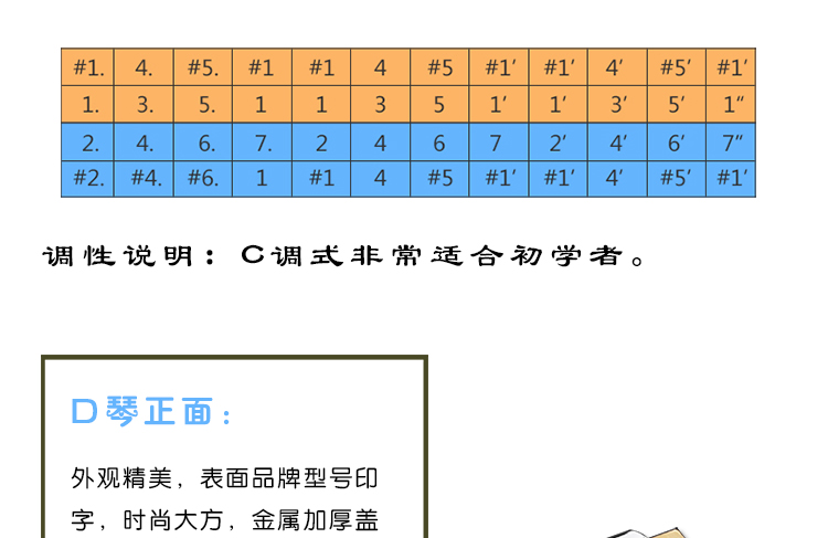 z/12孔48音c调半音阶口琴 初学入门专业演奏