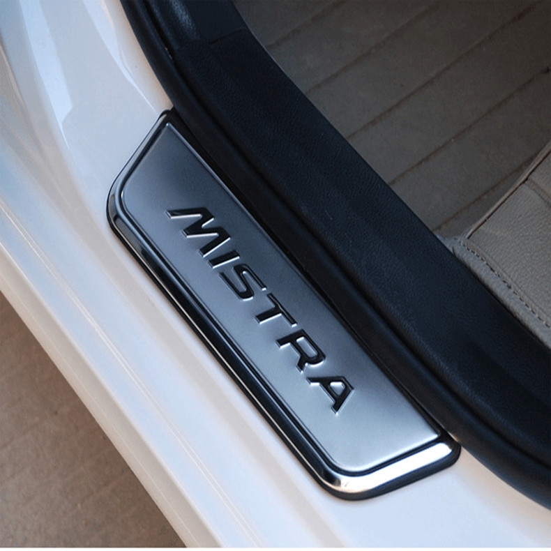 汽车门槛条 迎宾踏板 专车专用 改装加装车门脚踏板04 不锈钢 银色一