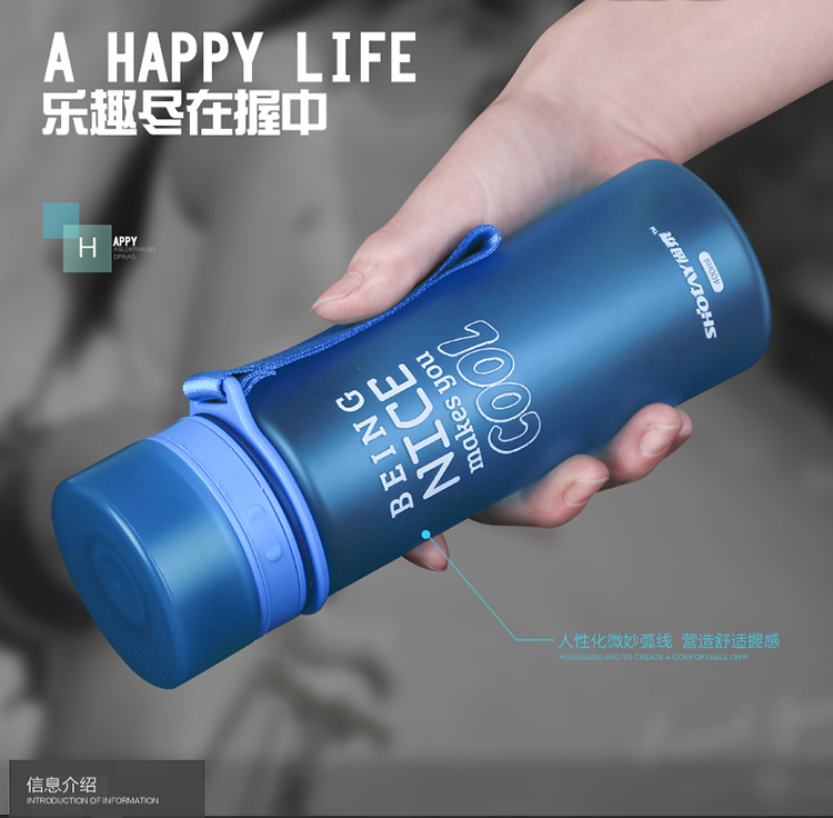 尚泰创意儿童水杯子 带盖太空塑料随手杯 便携学生运动水壶带茶隔水瓶 6572蓝色-700ML