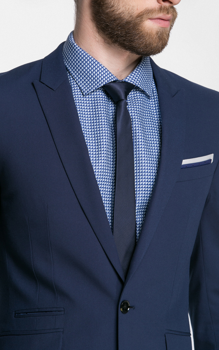 思莱德selected修身商务正装男士西服b|41535x008 海军蓝 190/108a