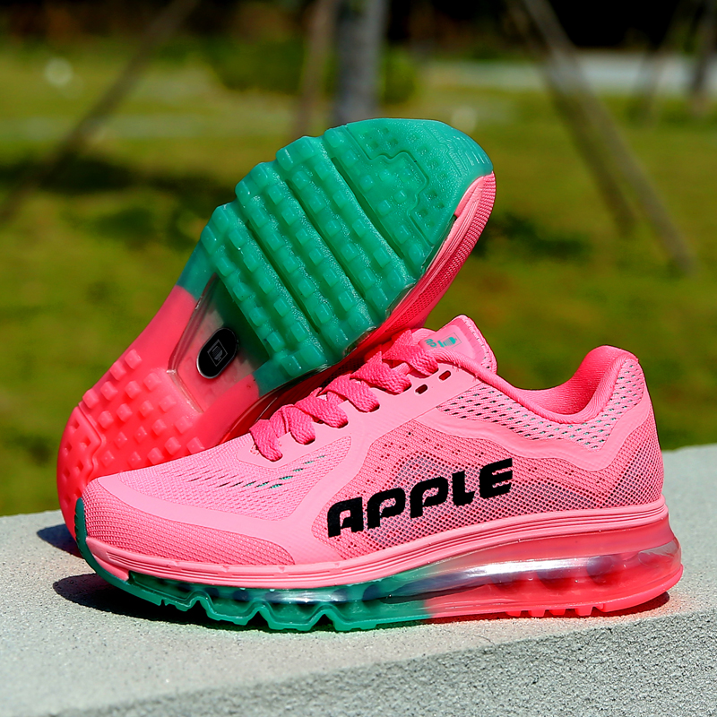 苹果跑步鞋 男女气垫鞋休闲鞋 多彩运动鞋篮球鞋 时尚网布透气鞋男女