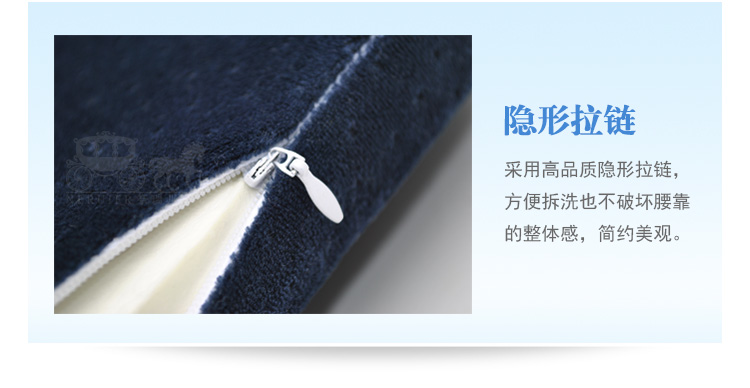 
                                        PARKSHIN 护腰靠垫靠枕办公室座椅靠背垫护腰枕 记忆棉汽车用靠垫 藏青                