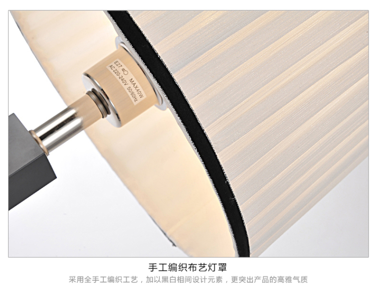现代简约水晶台灯 卧室床头灯创意书房灯护眼 时尚布艺灯MT-8145