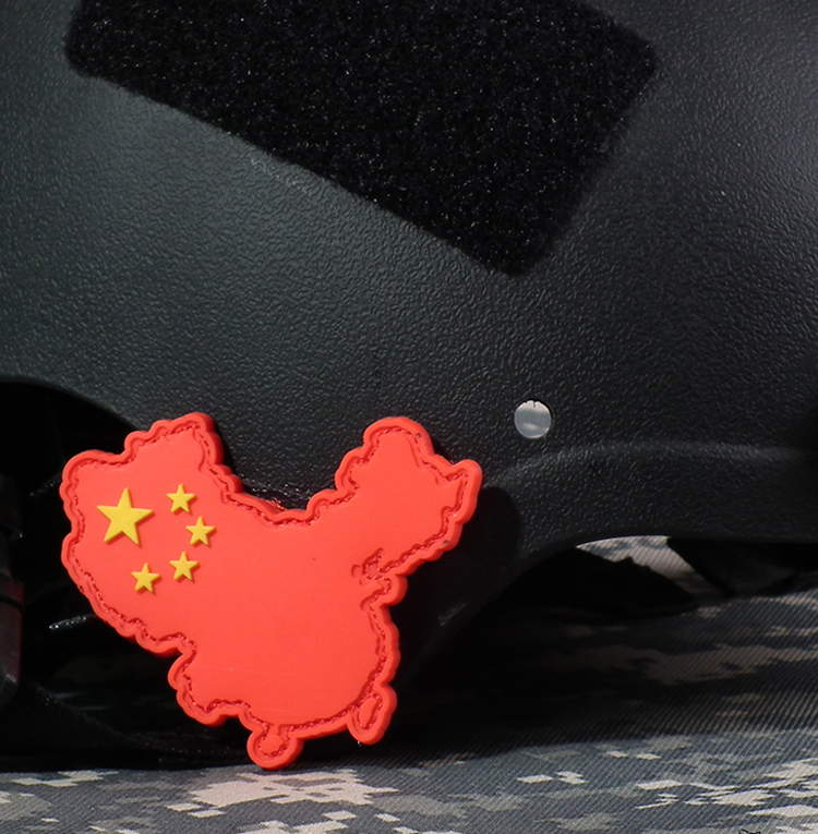 新款魔术贴 国徽大臂章户外pvc章橡胶魔术贴肩章胸章 中国国旗地图