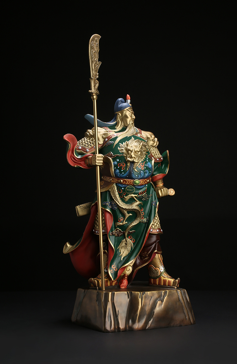 宝瑞福 黄铜武财神 关公铜像佛像 客厅摆件 开业礼品 预定20天发货