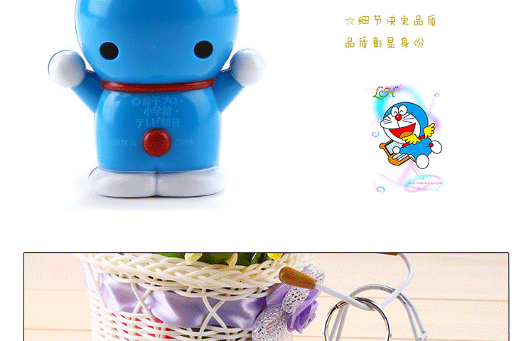 哆啦A梦/机器猫/小叮当 可爱5种表情 转眼睛 钥匙扣/包包挂件