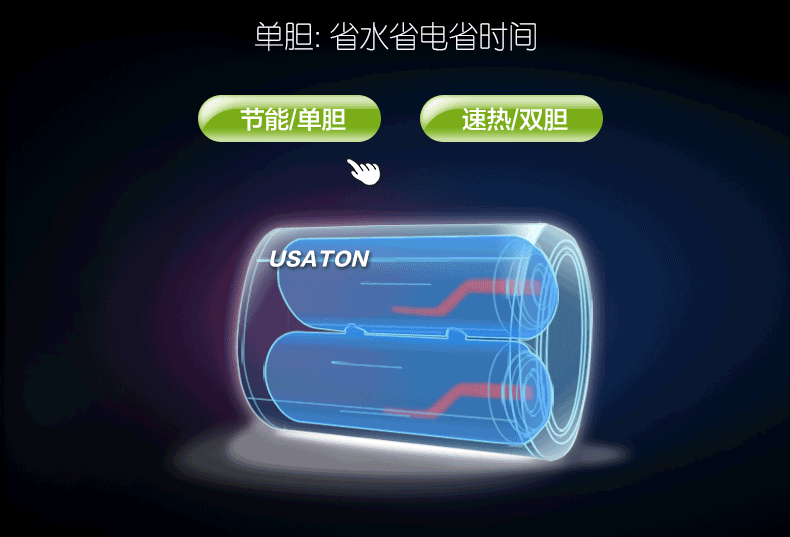 阿诗丹顿(usaton)25升35升即热式电热水器超薄双胆 智能变频家用隐藏