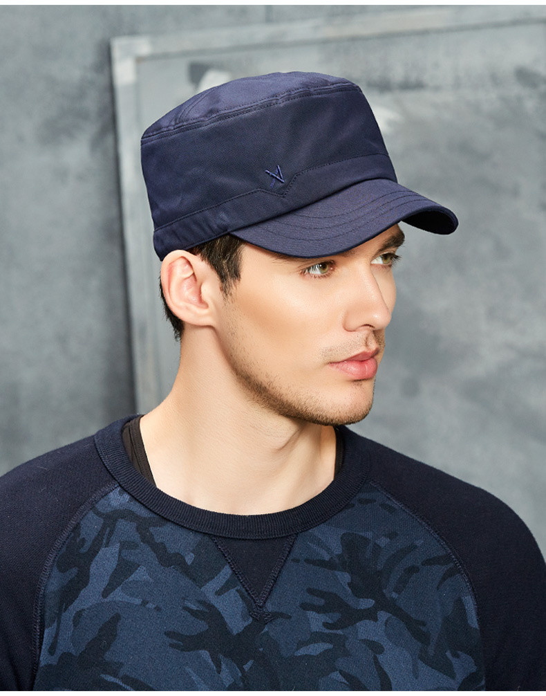 卡蒙kenmont平顶帽男士户外短檐鸭舌帽km2642铅灰585