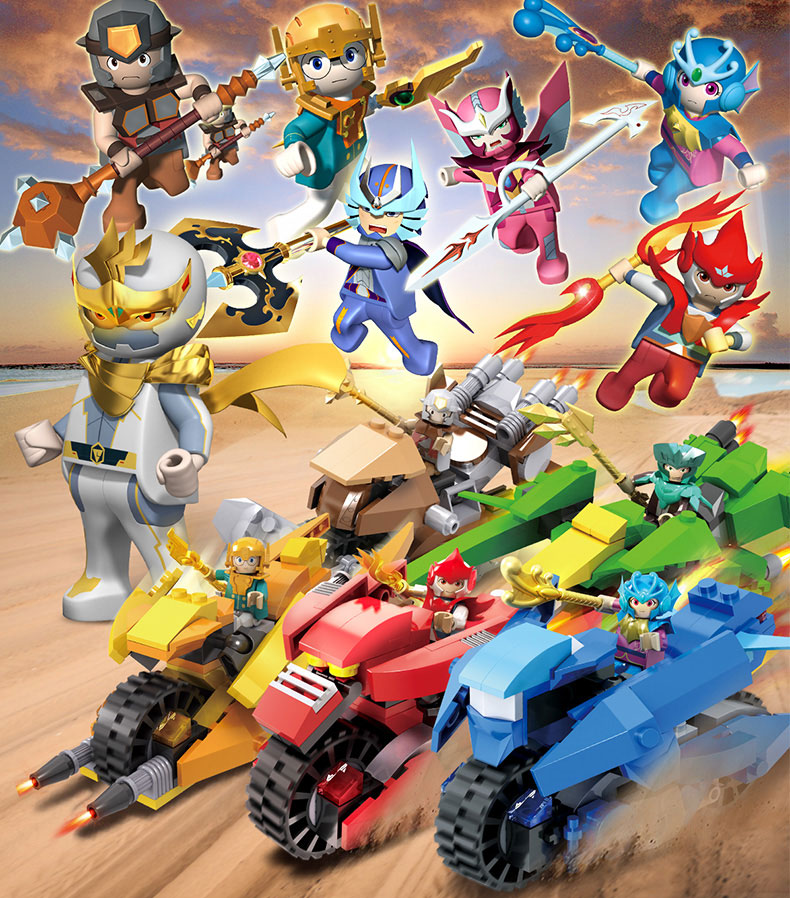 cogo积高侠积木拼插组装q版战车套装机甲机器人公仔男孩智力儿童玩具