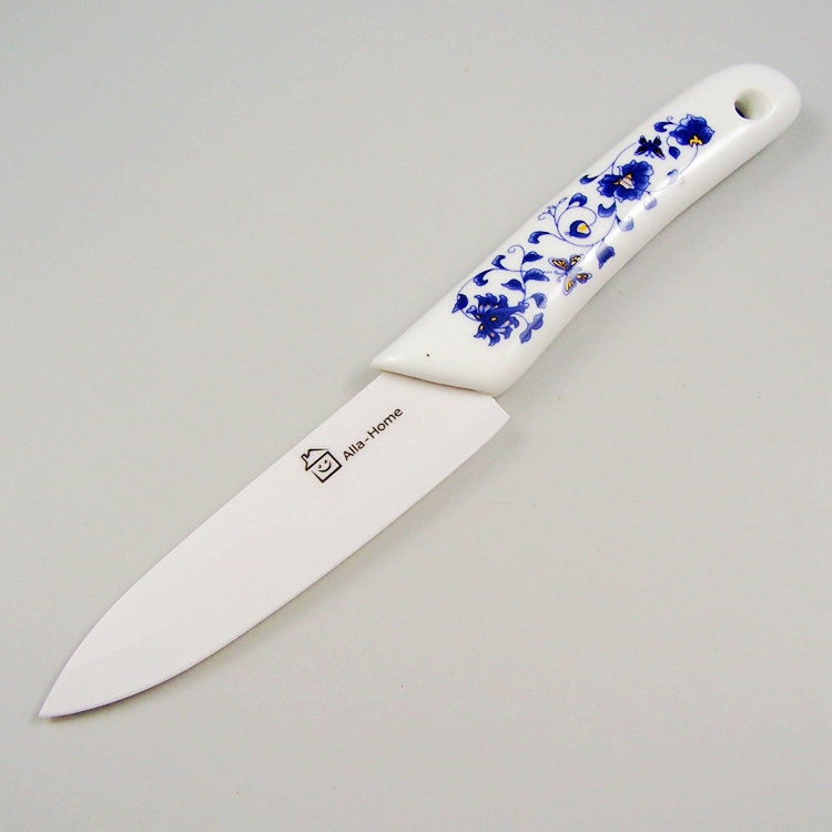 
                                        alla-home 青花瓷陶瓷刀具厨房刀具切菜刀水果刀木质礼盒三件套装                