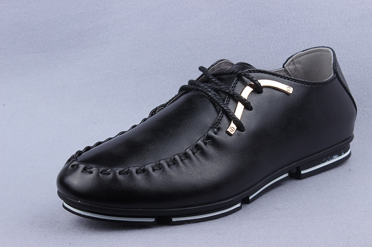 帝国烟斗(diguoyandou)真皮时尚休闲男鞋 83196 黑色 42码