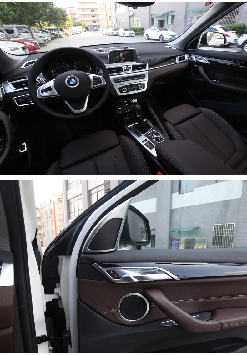 巴米伦 宝马x1内饰改装宝马新x1改装内饰全车改装x1出风口内饰贴升窗