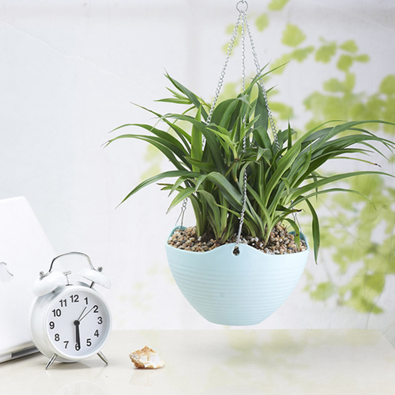 垂吊塑料吊篮花盆吊兰盆悬挂壁挂式绿萝多肉种花阳台加厚树脂花盆八色