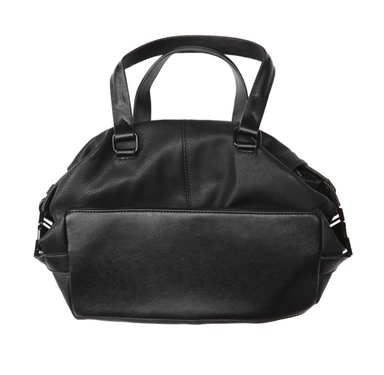 卡玛kama 2015新款女包包 时尚pu提包黑色挂包 7115058 黑色