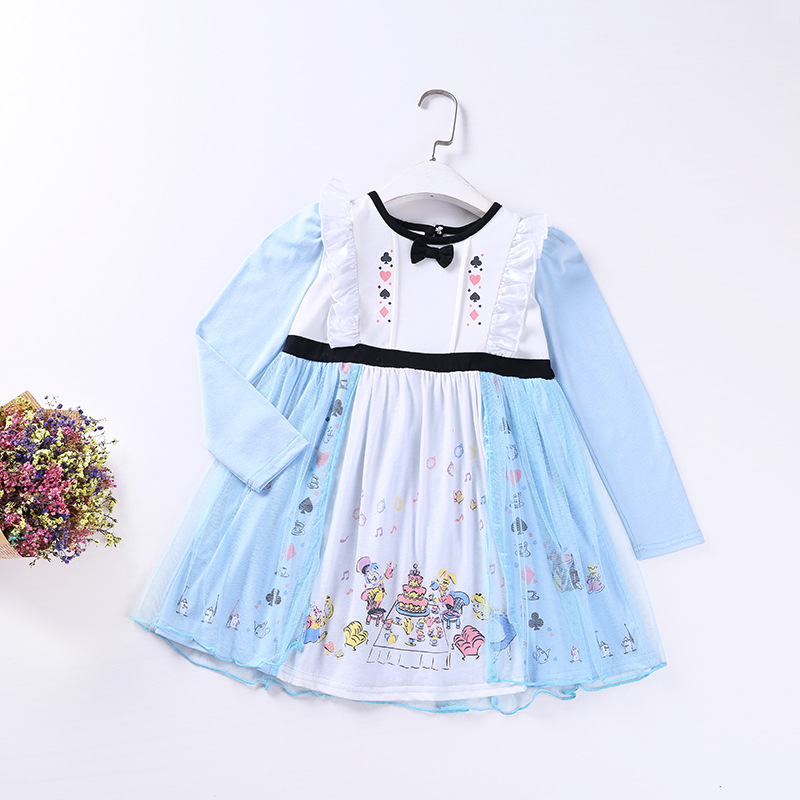 中二班2019宝宝春秋童装裙子女童圣诞节连衣裙爱丽丝白雪公主cosplay