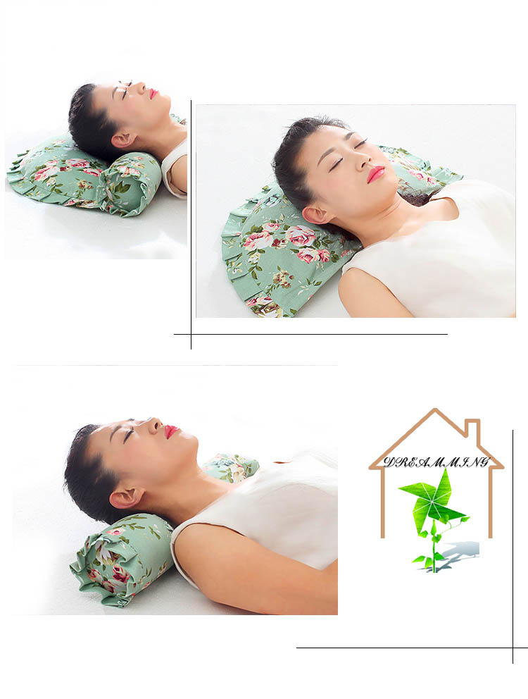 颈椎枕头脊椎枕荞麦圆柱枕头颈椎枕 yf 红色 梁壳花枝招展