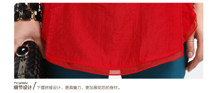 
                                        断码清仓春夏季新款 大码女装宽松显瘦短袖上衣韩版显瘦雪纺衫 绿色 XL                
